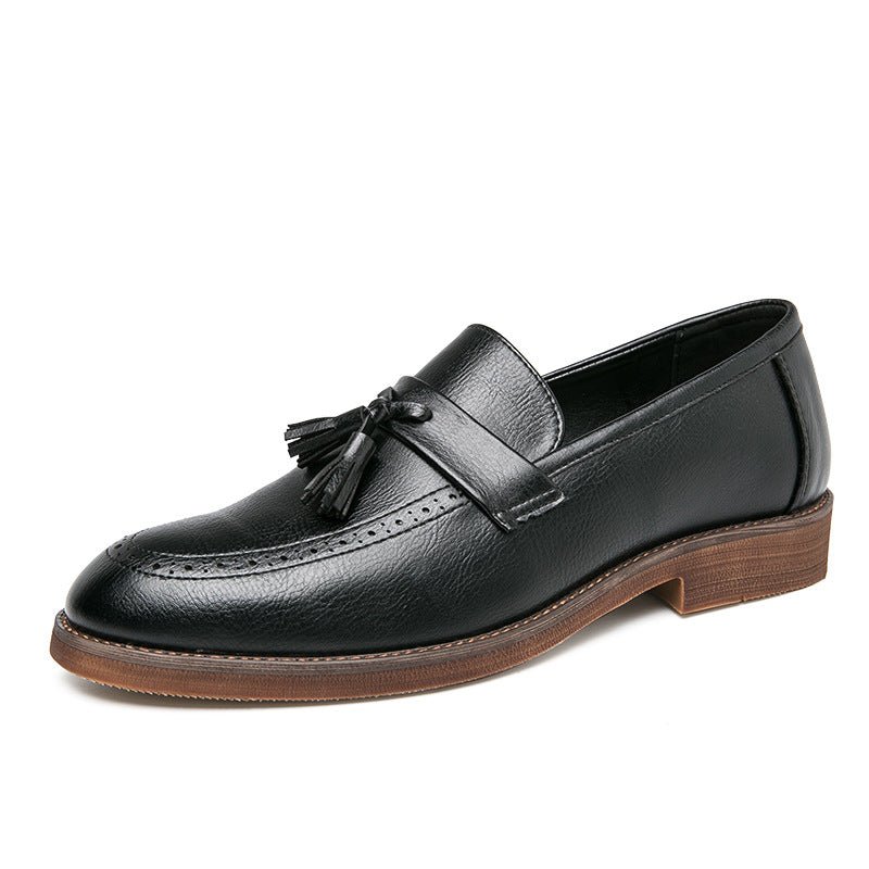 Chaussures à pampilles coiffeur hommes cuir semelle cuir British casual élégants - IVOIRART.COM