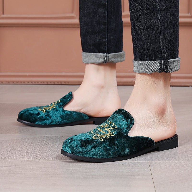 Chaussures brodées pour homme, mocassins slip - on, style estival décontracté - IVOIRART.COM