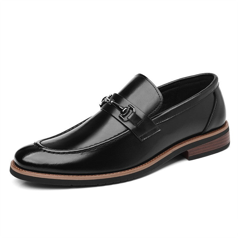 Chaussures business talon bas semelle souple cuir recyclé noir et marron pointu. - IVOIRART.COM