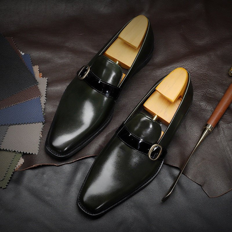 Chaussures cuir business décontracté pour homme Lefu-Automne semelle caoutchouc. - IVOIRART.COM