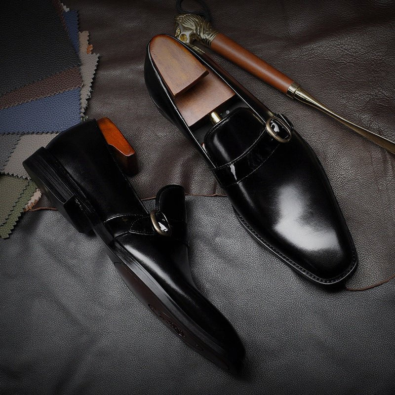Chaussures cuir business décontracté pour homme Lefu-Automne semelle caoutchouc. - IVOIRART.COM