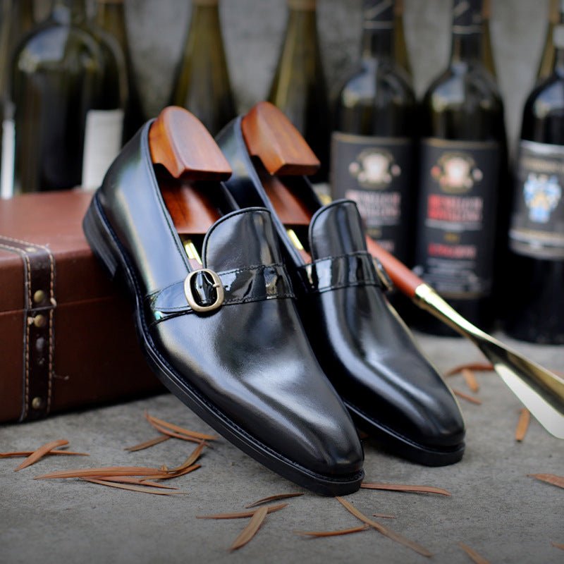 Chaussures cuir business décontracté pour homme Lefu-Automne semelle caoutchouc. - IVOIRART.COM