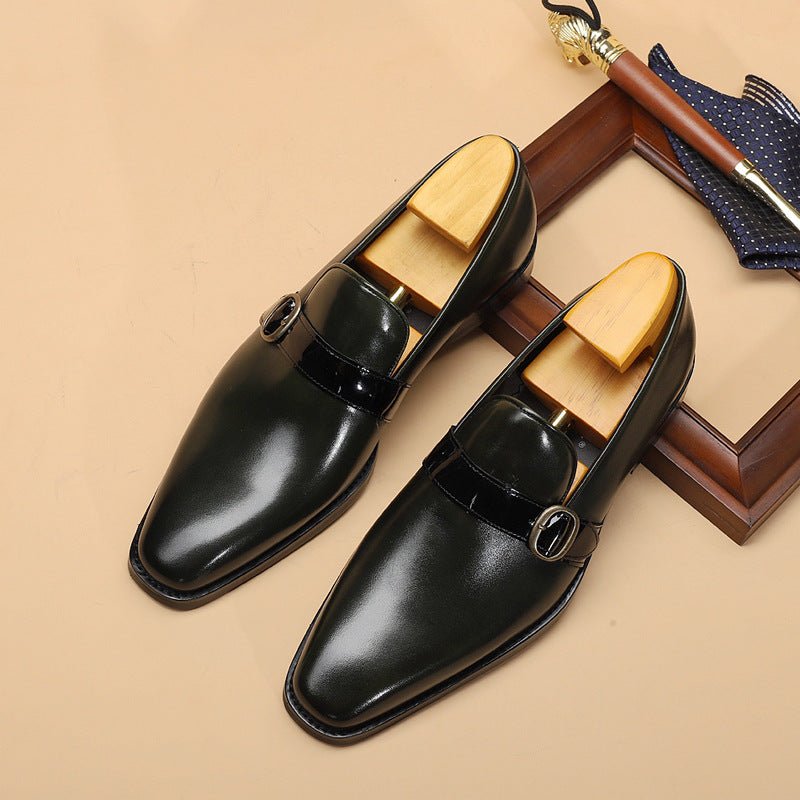 Chaussures cuir business décontracté pour homme Lefu-Automne semelle caoutchouc. - IVOIRART.COM