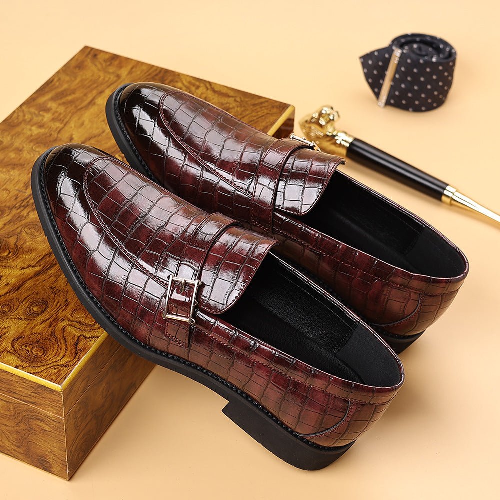 Chaussures cuir homme élégantes décontractées grandes tailles pointues slip-onEU - IVOIRART.COM