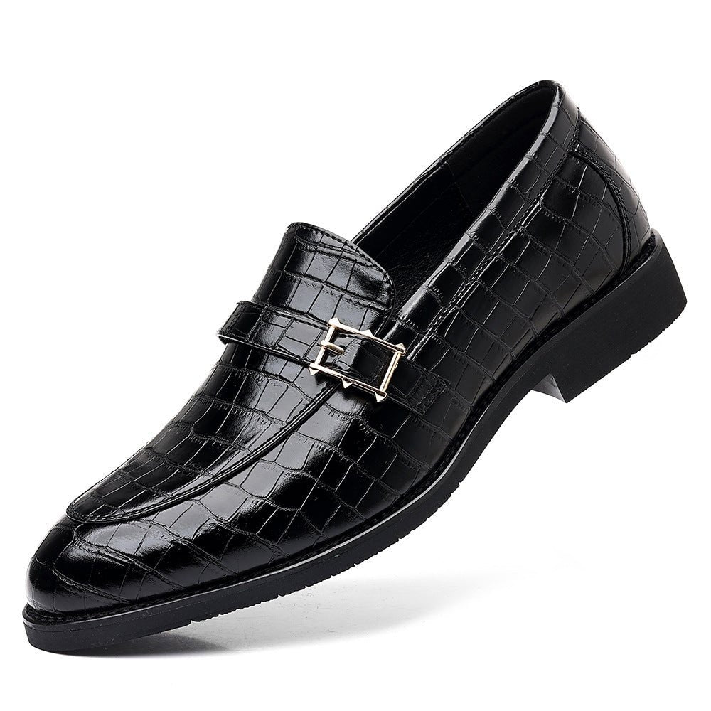 Chaussures cuir homme élégantes décontractées grandes tailles pointues slip-onEU - IVOIRART.COM
