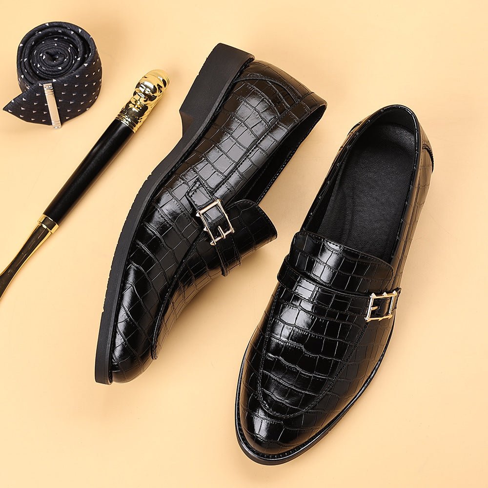 Chaussures cuir homme élégantes décontractées grandes tailles pointues slip-onEU - IVOIRART.COM