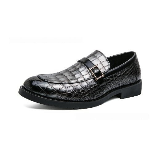 Chaussures cuir homme élégantes décontractées grandes tailles pointues slip-onEU - IVOIRART.COM