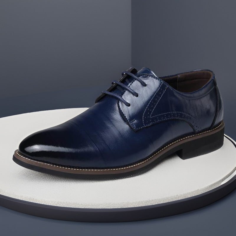 Chaussures cuir homme style britannique pointues respirantes pour tenue formelle - IVOIRART.COM