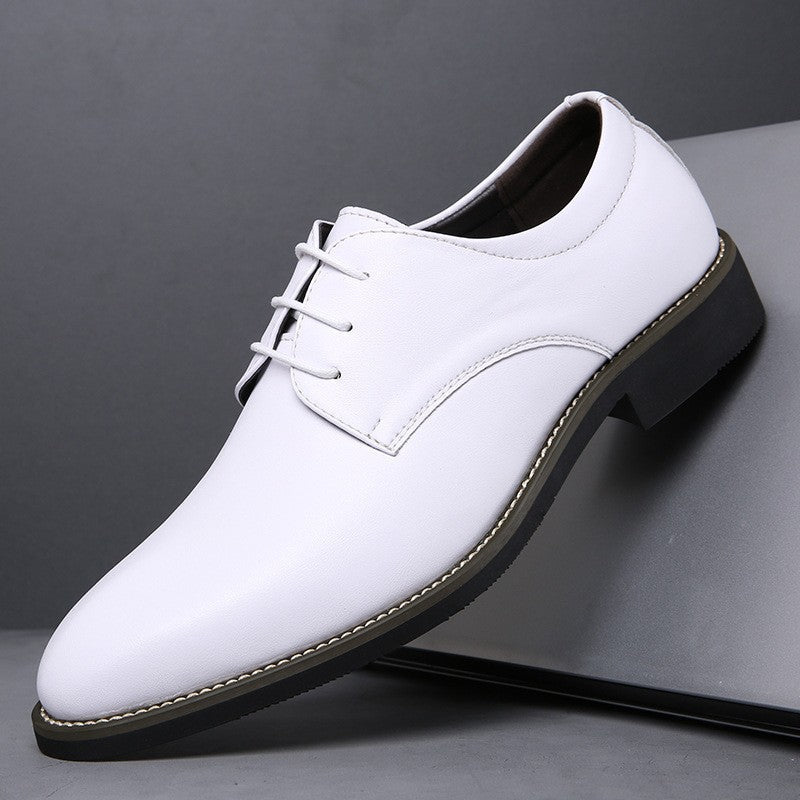 Chaussures cuir homme style britannique pointues respirantes pour tenue formelle - IVOIRART.COM