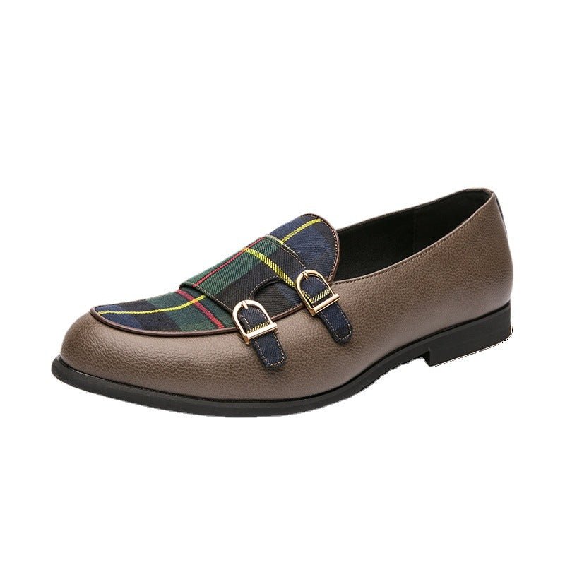 Chaussures cuir synthétique coiffeur — mocassins décontracté pour hommes urbains - IVOIRART.COM