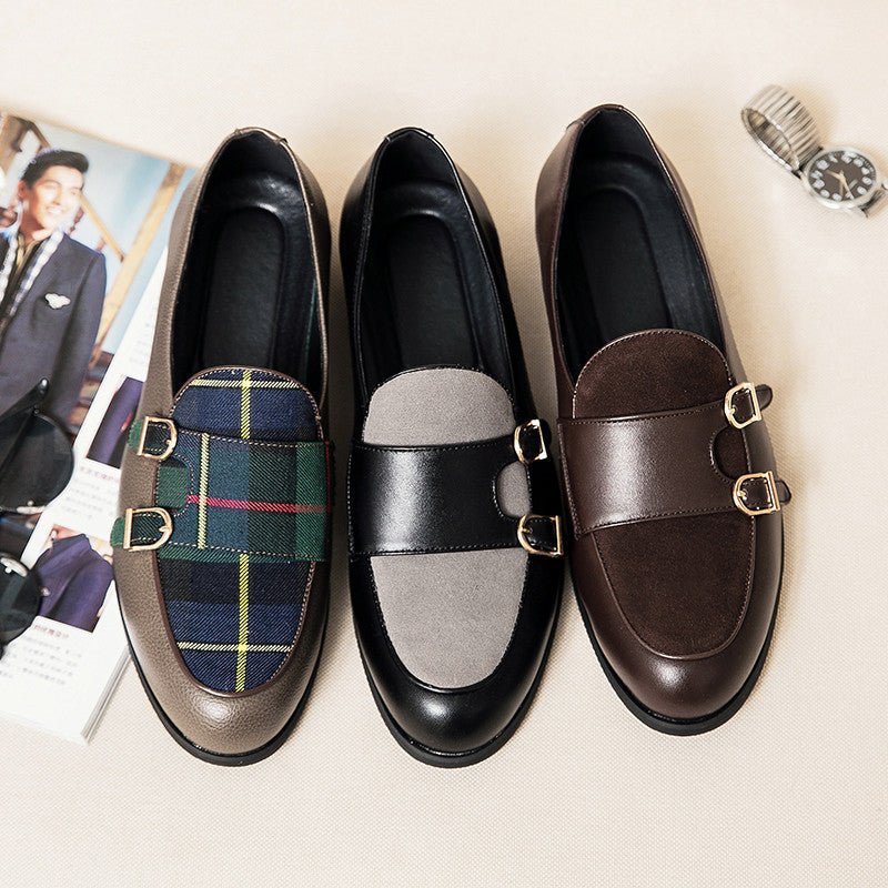 Chaussures cuir synthétique coiffeur — mocassins décontracté pour hommes urbains - IVOIRART.COM