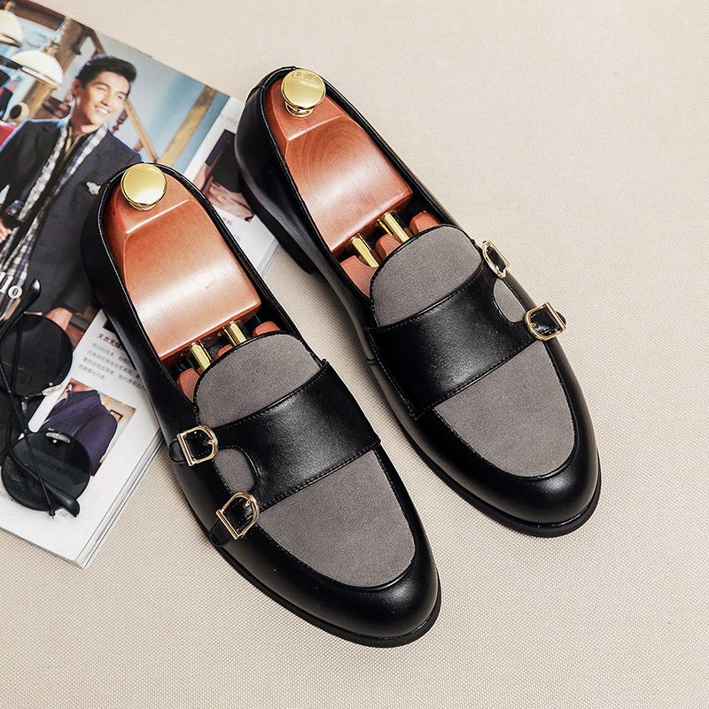 Chaussures cuir synthétique coiffeur — mocassins décontracté pour hommes urbains - IVOIRART.COM