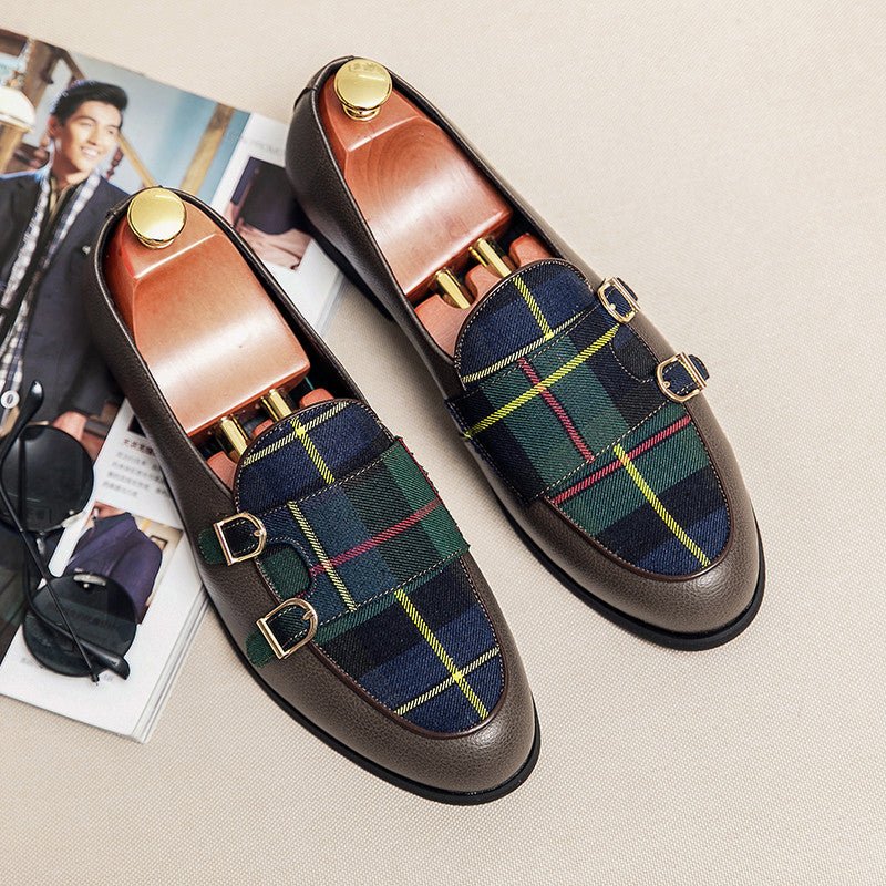 Chaussures cuir synthétique coiffeur — mocassins décontracté pour hommes urbains - IVOIRART.COM
