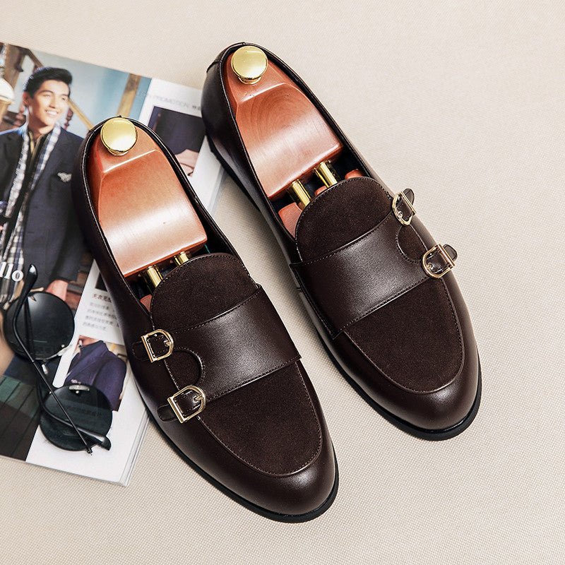 Chaussures cuir synthétique coiffeur — mocassins décontracté pour hommes urbains - IVOIRART.COM