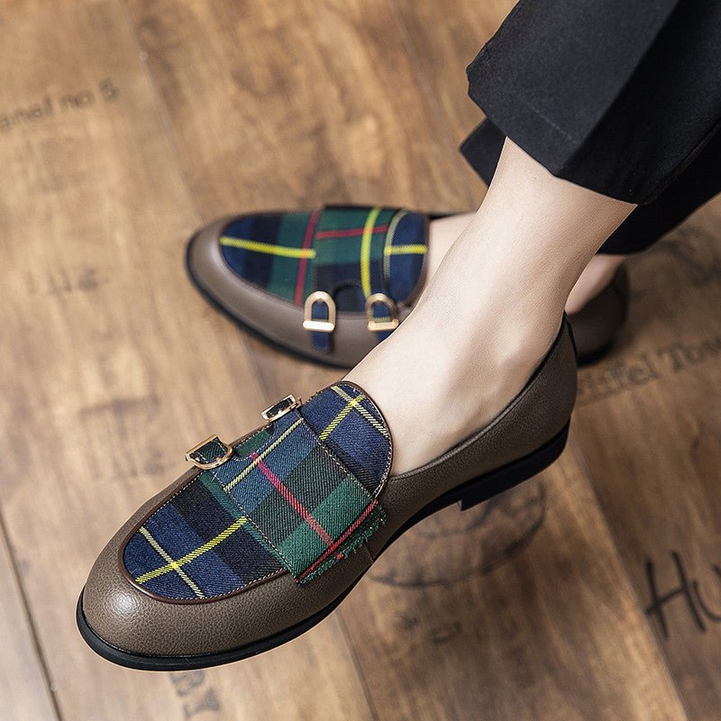 Chaussures cuir synthétique coiffeur — mocassins décontracté pour hommes urbains - IVOIRART.COM