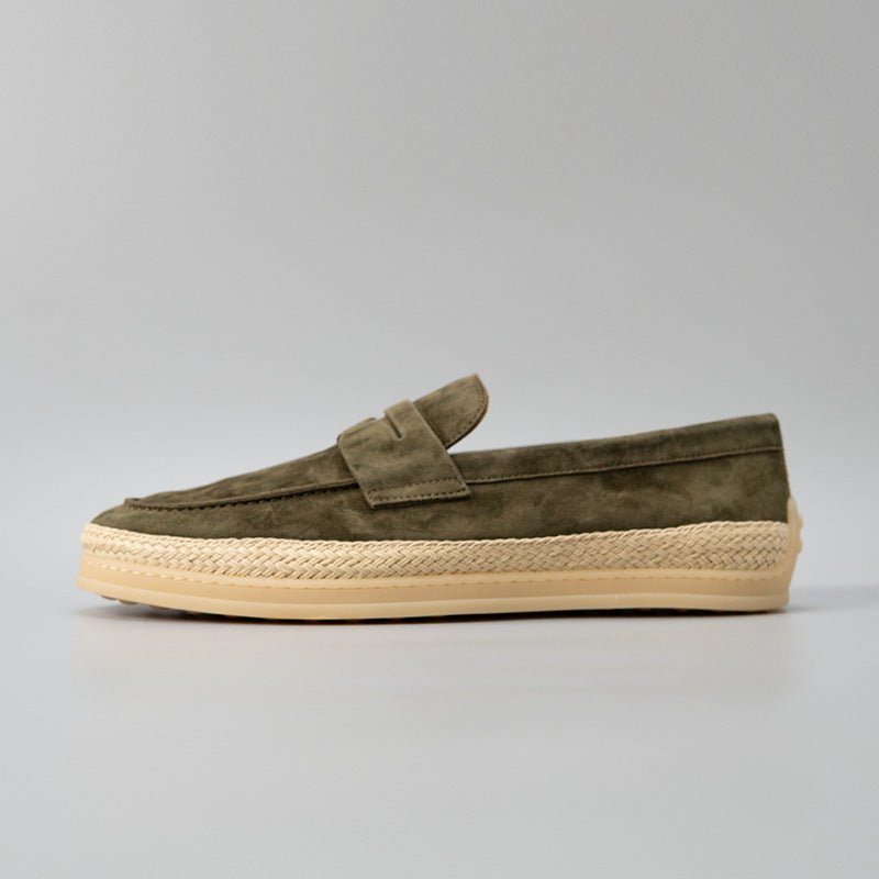 Chaussures d'affaires artisanales à semelle en paille pour hommes, élégantes - IVOIRART.COM
