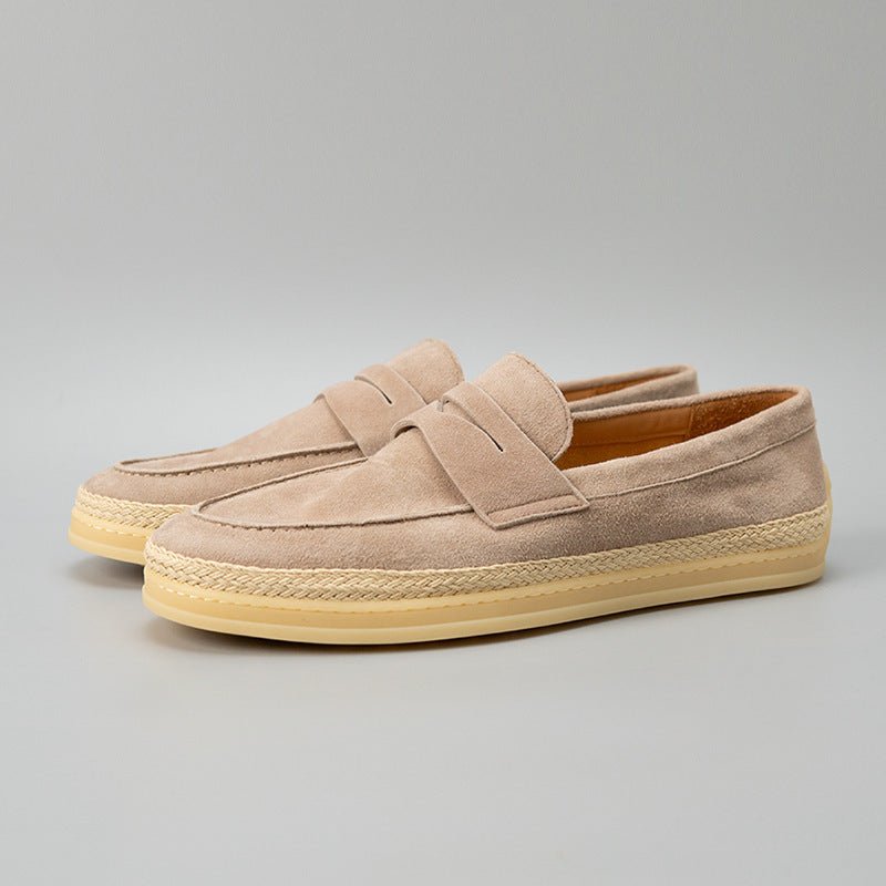 Chaussures d'affaires artisanales à semelle en paille pour hommes, élégantes - IVOIRART.COM