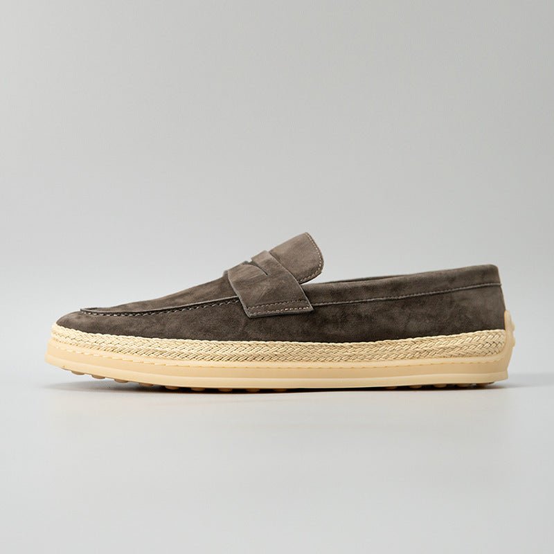 Chaussures d'affaires artisanales à semelle en paille pour hommes, élégantes - IVOIRART.COM