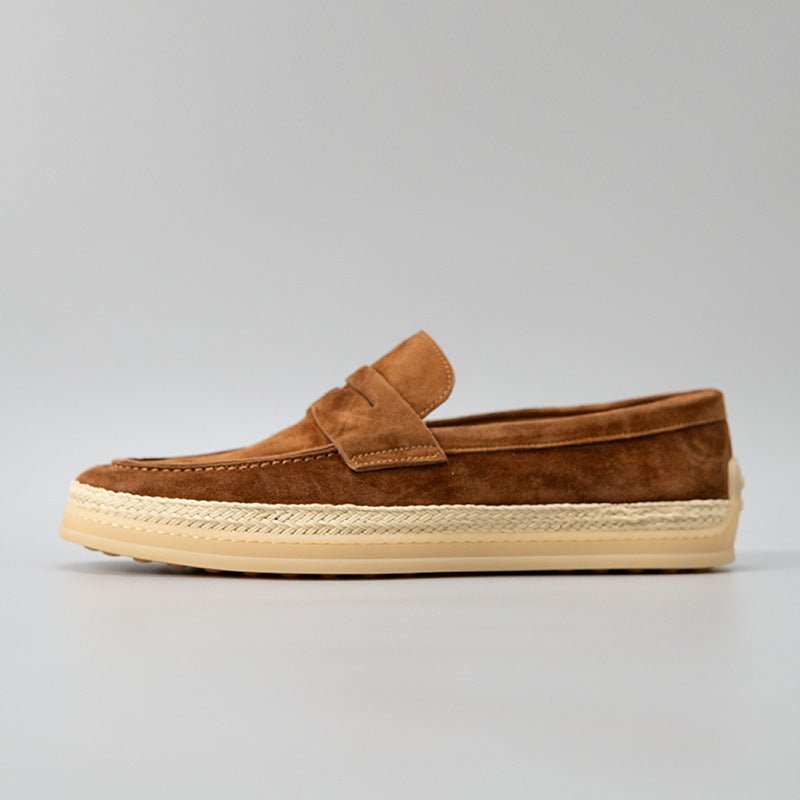 Chaussures d'affaires artisanales à semelle en paille pour hommes, élégantes - IVOIRART.COM