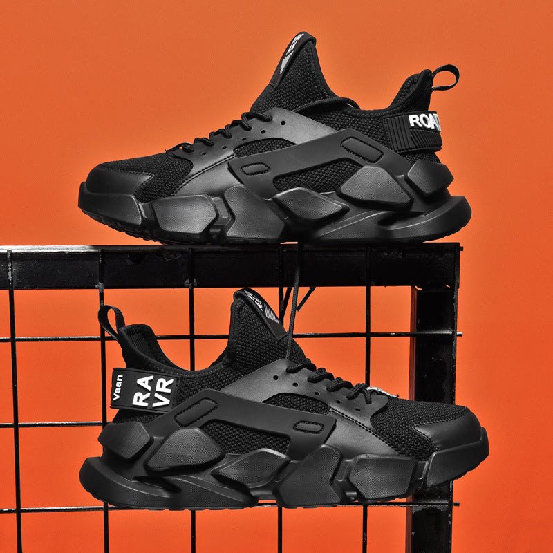 Chaussures de course sportives blanches d'été hommes respirantes mode coréenne - IVOIRART.COM