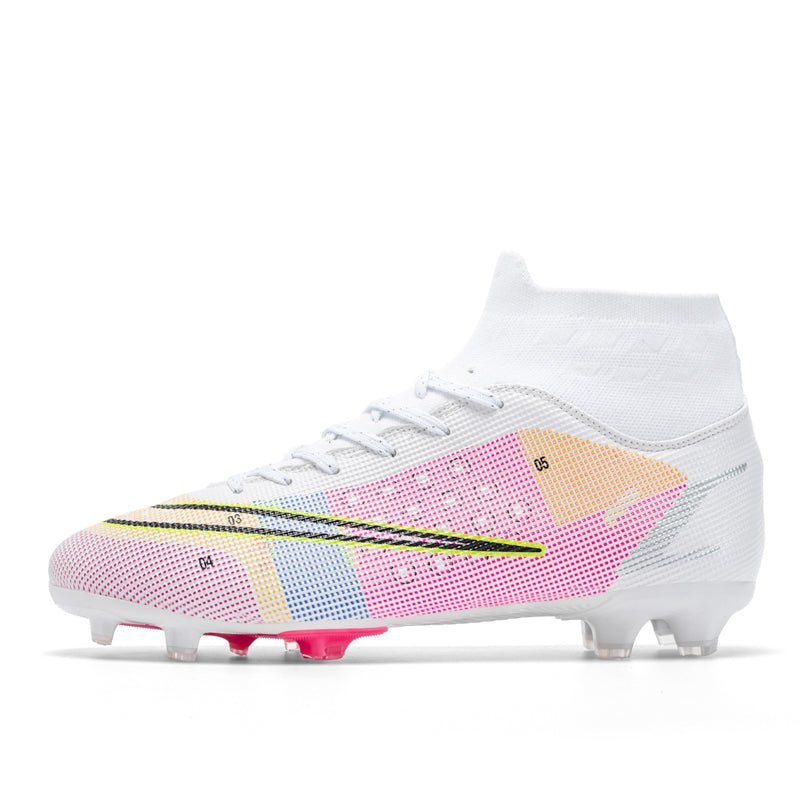 Chaussures de Football Hautes pour Hommes à Pointes AG pour Gazon Synthétique - IVOIRART.COM