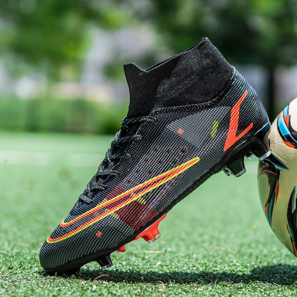 Chaussures de Football Hautes pour Hommes à Pointes AG pour Gazon Synthétique - IVOIRART.COM