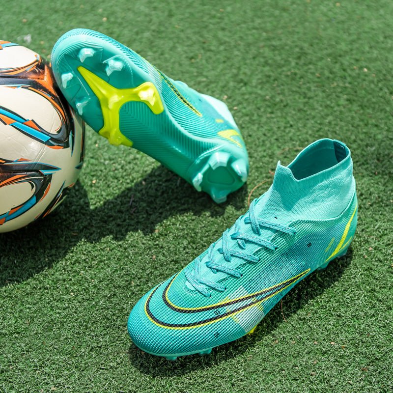 Chaussures de Football Hautes pour Hommes à Pointes AG pour Gazon Synthétique - IVOIRART.COM