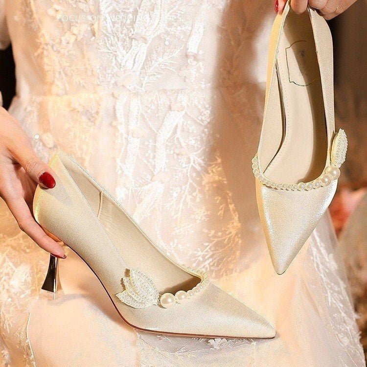 Chaussures de Mariage Élégantes pour Femmes 2025, Talons Hauts Polyvalents - IVOIRART.COM