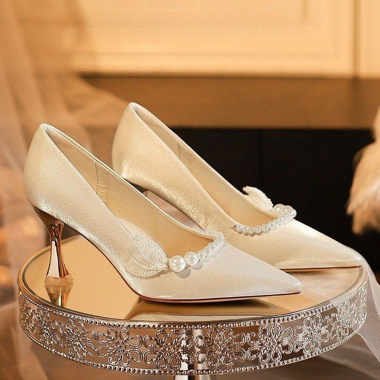 Chaussures de Mariage Élégantes pour Femmes 2025, Talons Hauts Polyvalents - IVOIRART.COM
