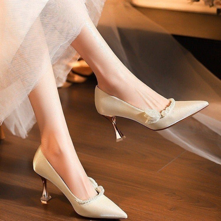 Chaussures de Mariage Élégantes pour Femmes 2025, Talons Hauts Polyvalents - IVOIRART.COM