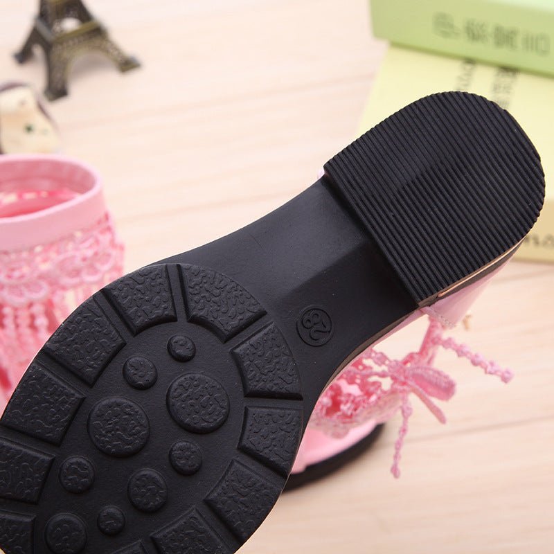 Chaussures de Princesse pour Filles – Sandales Ouvertes avec Brides Croisées - IVOIRART.COM