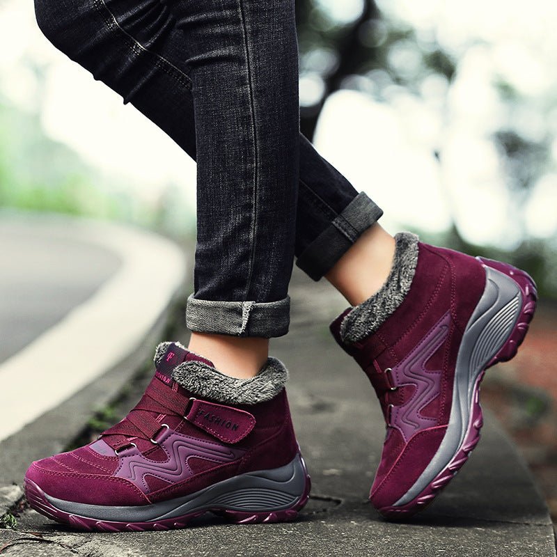 Chaussures de Randonnée Femme Cuir Véritable Antidérapantes Imperméables Sport Camping - IVOIRART.COM