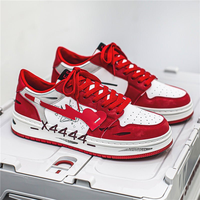 Chaussures de Skate Homme Style Graffiti Déchiré Baskets Urbaines - IVOIRART.COM