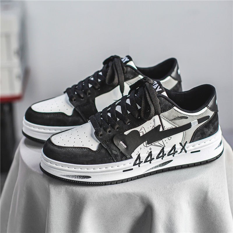 Chaussures de Skate Homme Style Graffiti Déchiré Baskets Urbaines - IVOIRART.COM