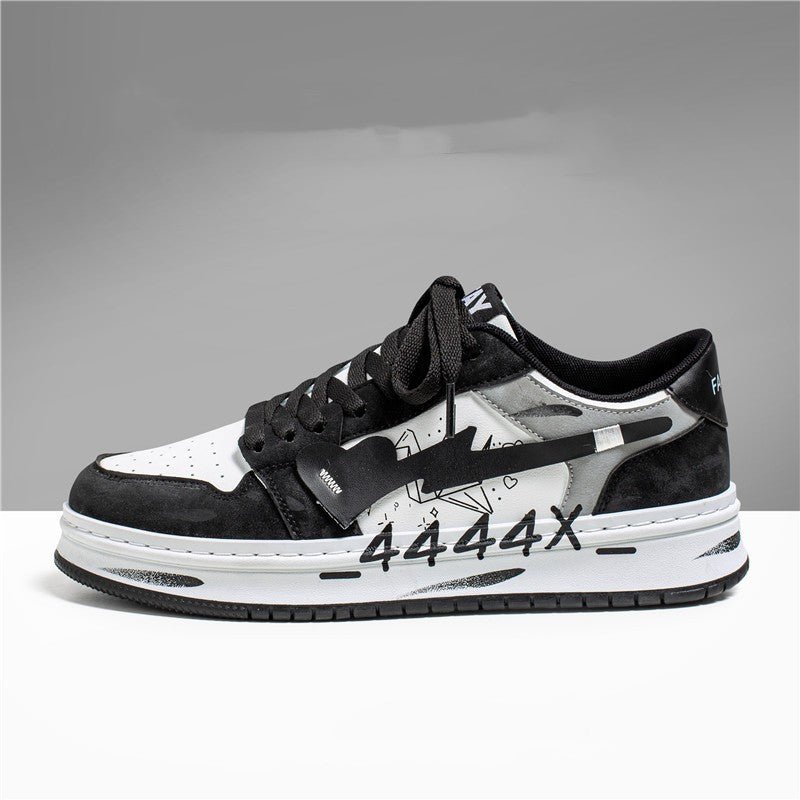 Chaussures de Skate Homme Style Graffiti Déchiré Baskets Urbaines - IVOIRART.COM