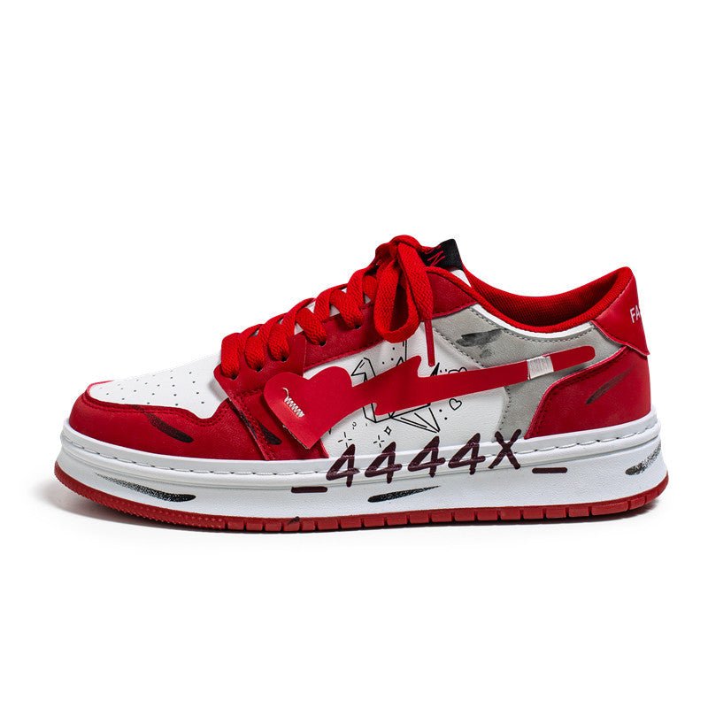 Chaussures de Skate Homme Style Graffiti Déchiré Baskets Urbaines - IVOIRART.COM