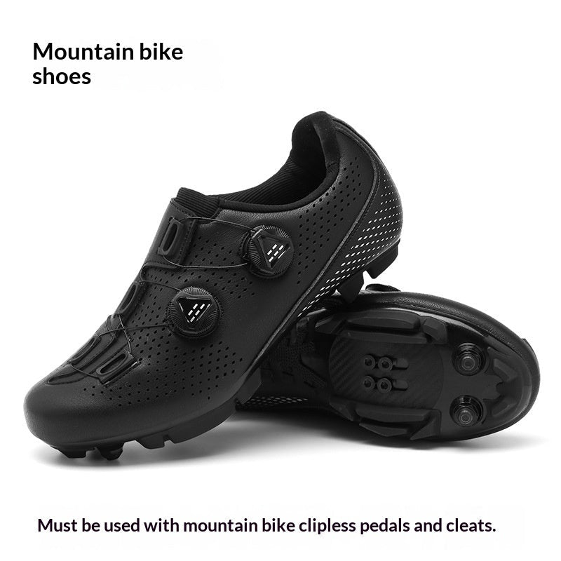 Chaussures de Vélo de Route à Système Serré et Ensemble de Pédales VTT à Semelle Rigide - IVOIRART.COM