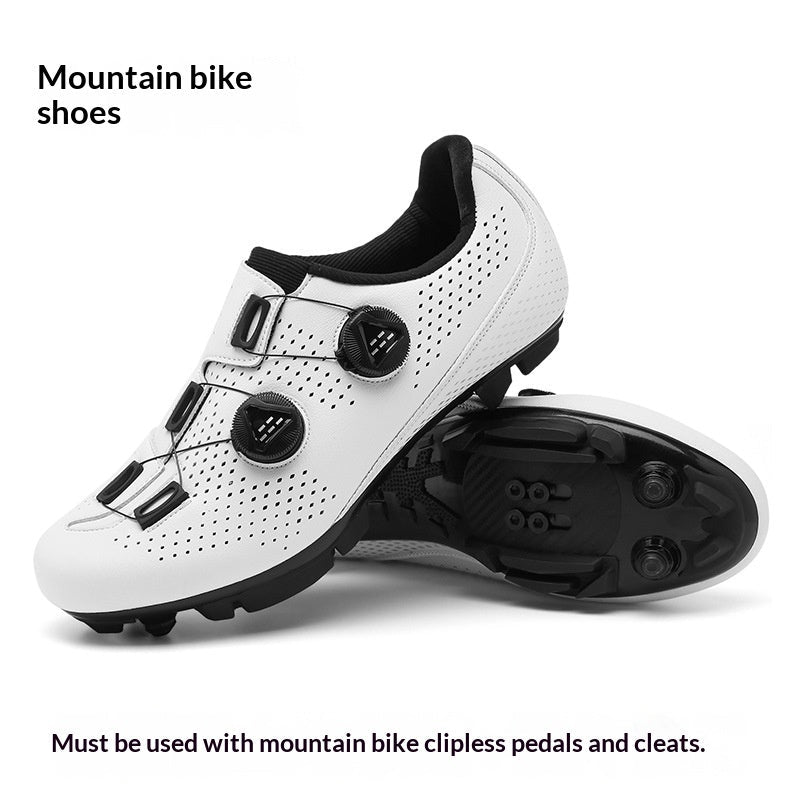 Chaussures de Vélo de Route à Système Serré et Ensemble de Pédales VTT à Semelle Rigide - IVOIRART.COM