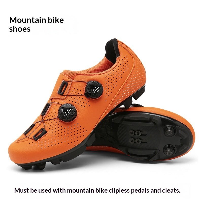 Chaussures de Vélo de Route à Système Serré et Ensemble de Pédales VTT à Semelle Rigide - IVOIRART.COM