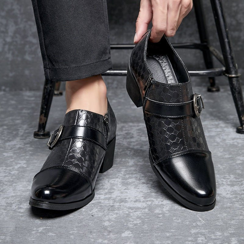 Chaussures décontractées cuir serpent style cubain pour homme élégance authentique - IVOIRART.COM