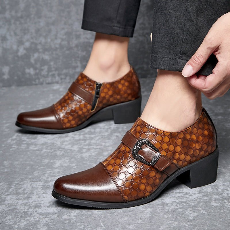 Chaussures décontractées cuir serpent style cubain pour homme élégance authentique - IVOIRART.COM