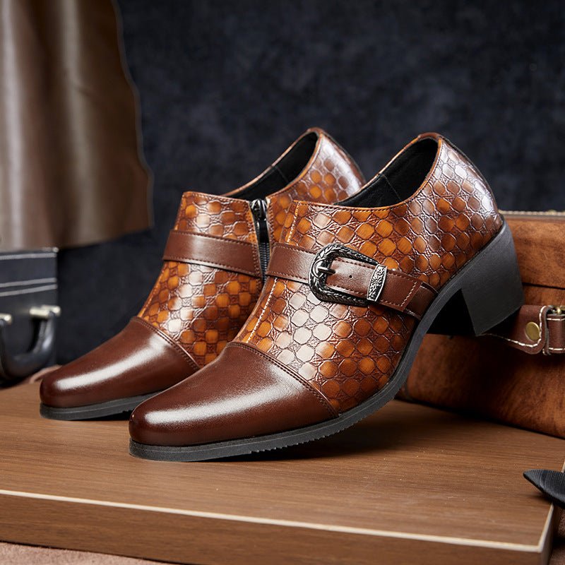 Chaussures décontractées cuir serpent style cubain pour homme élégance authentique - IVOIRART.COM