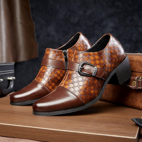 Chaussures décontractées cuir serpent style cubain pour homme élégance authentique - IVOIRART.COM