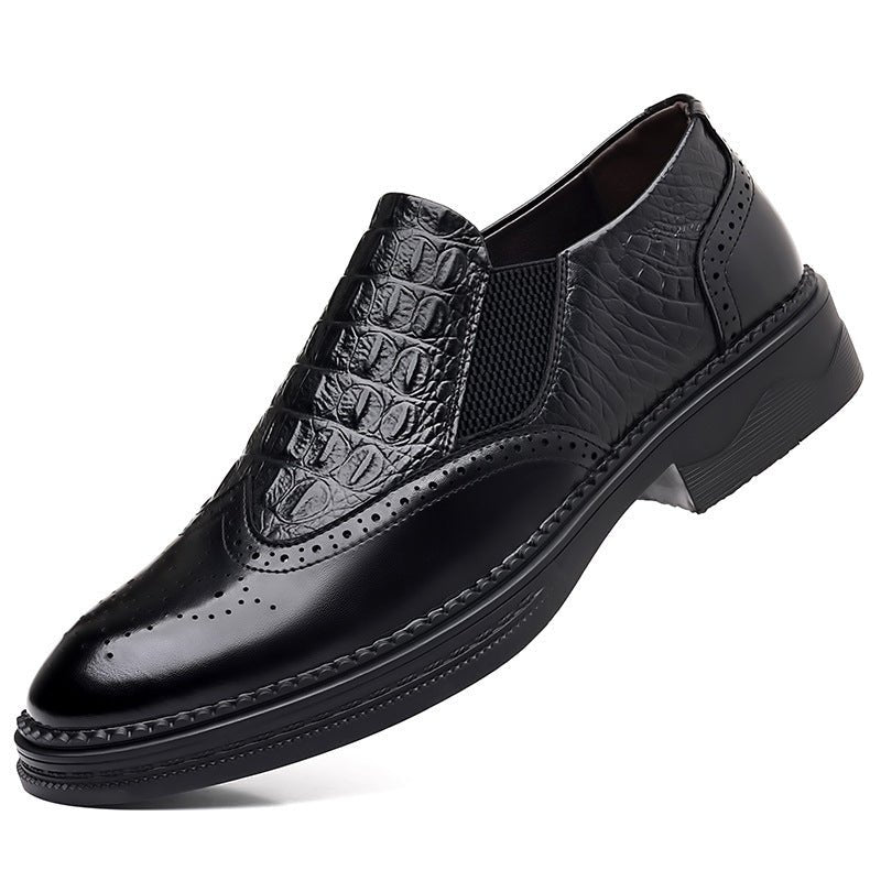 Chaussures décontractées en cuir à enfiler pour homme – Confort et style élégant - IVOIRART.COM