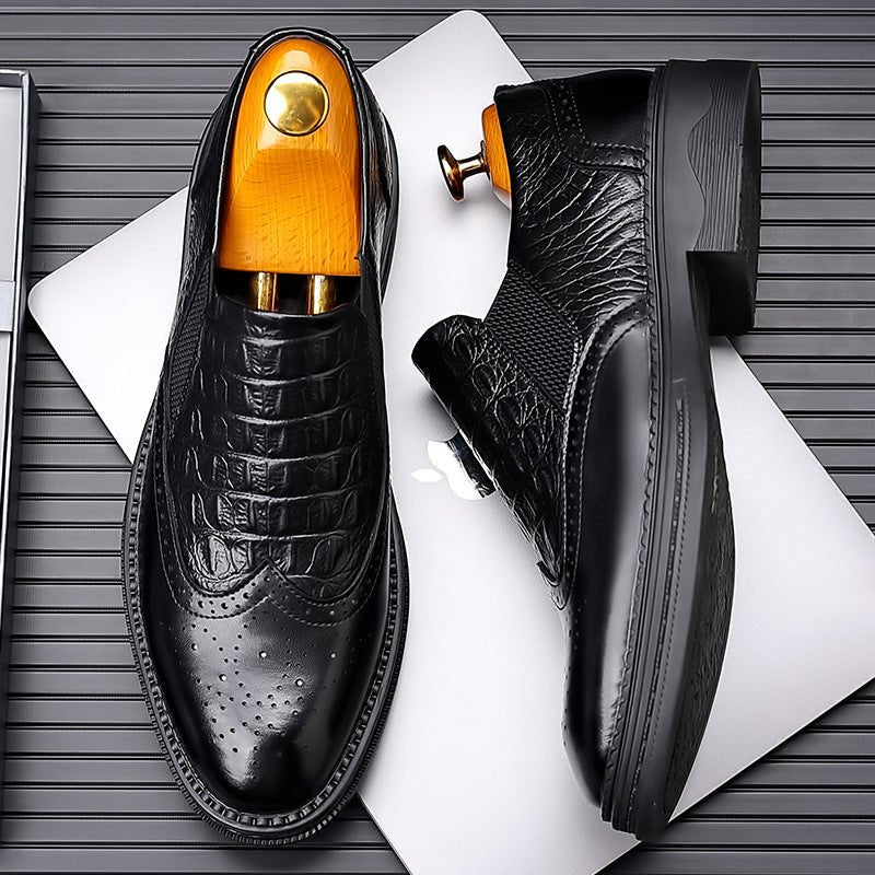 Chaussures décontractées en cuir à enfiler pour homme – Confort et style élégant - IVOIRART.COM
