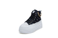 Chaussures décontractées pour femmes en jean avec lanière chaîne tendance - IVOIRART.COM