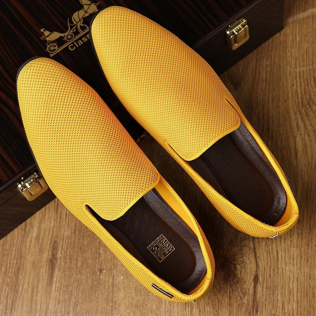Chaussures élégantes homme à bout pointu en cuir respirantes et confortables chic - IVOIRART.COM