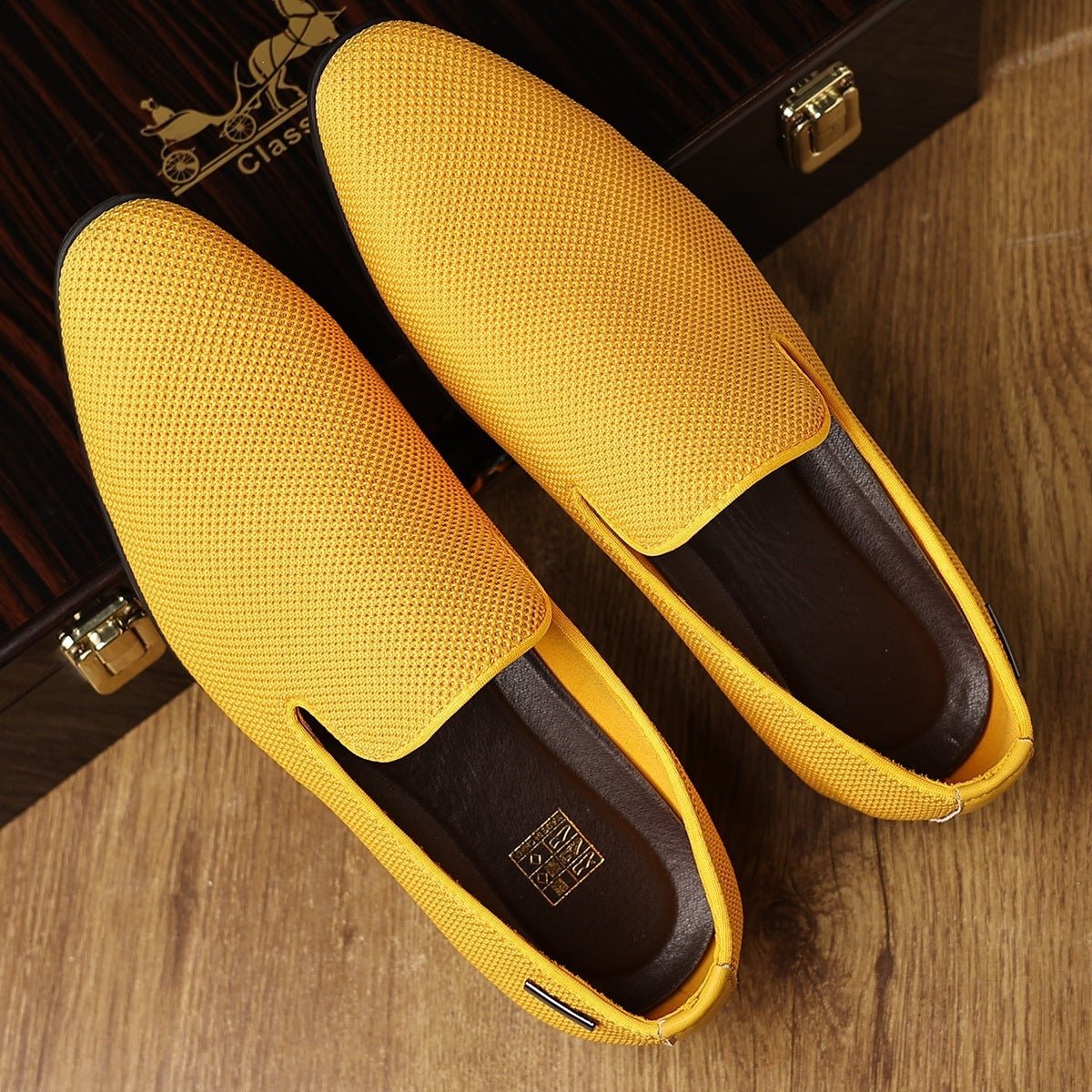 Chaussures élégantes homme à bout pointu en cuir respirantes et confortables chic - IVOIRART.COM