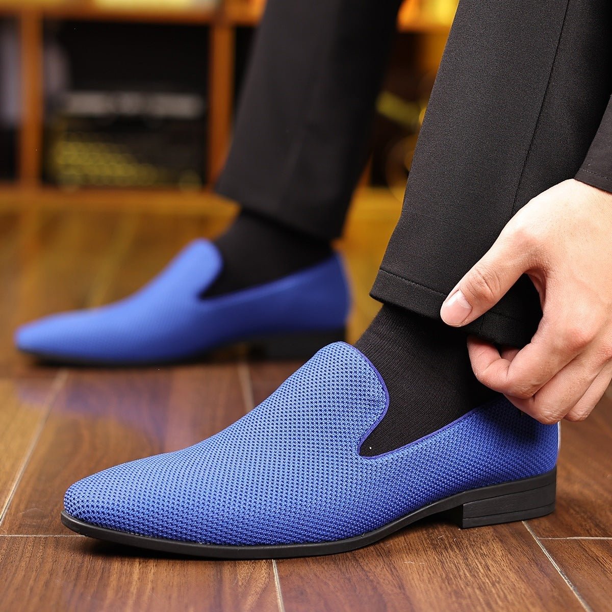 Chaussures élégantes homme à bout pointu en cuir respirantes et confortables chic - IVOIRART.COM