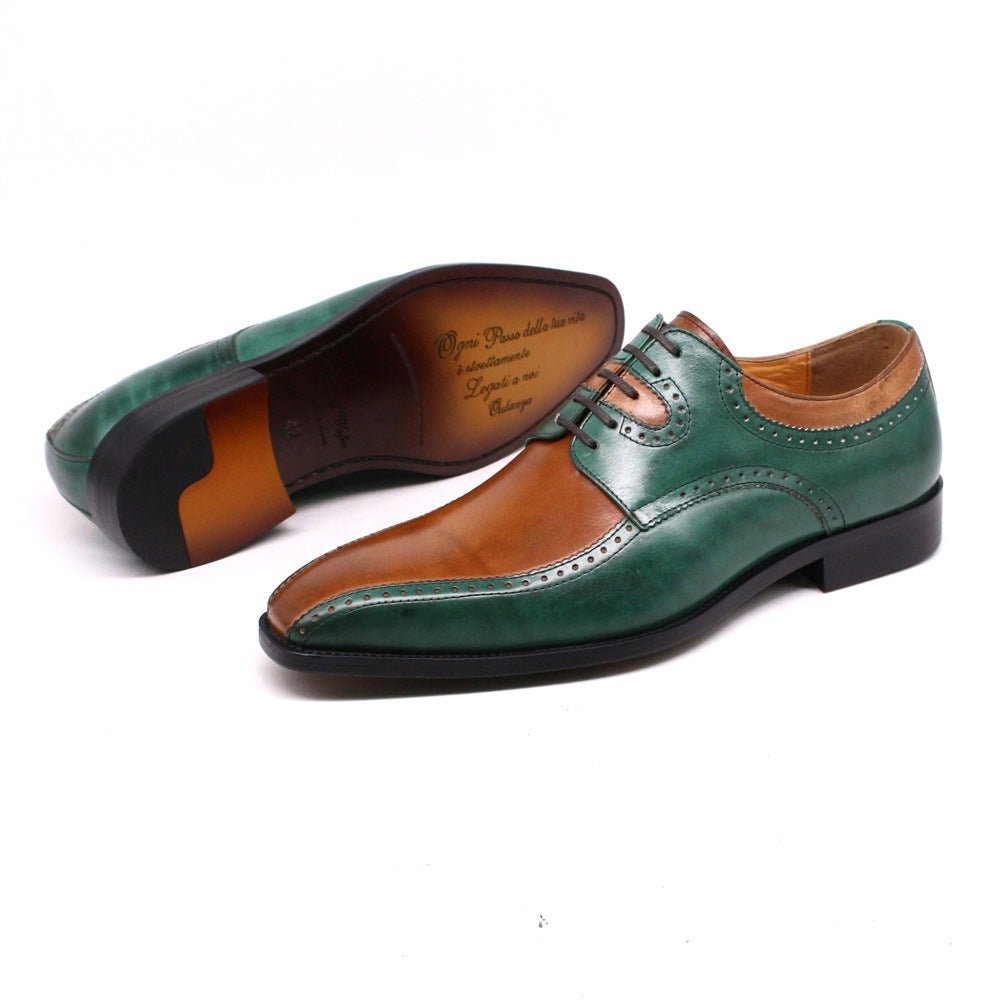 Chaussures en cuir de vachette taillées mode britannique pour homme d'affaires - IVOIRART.COM